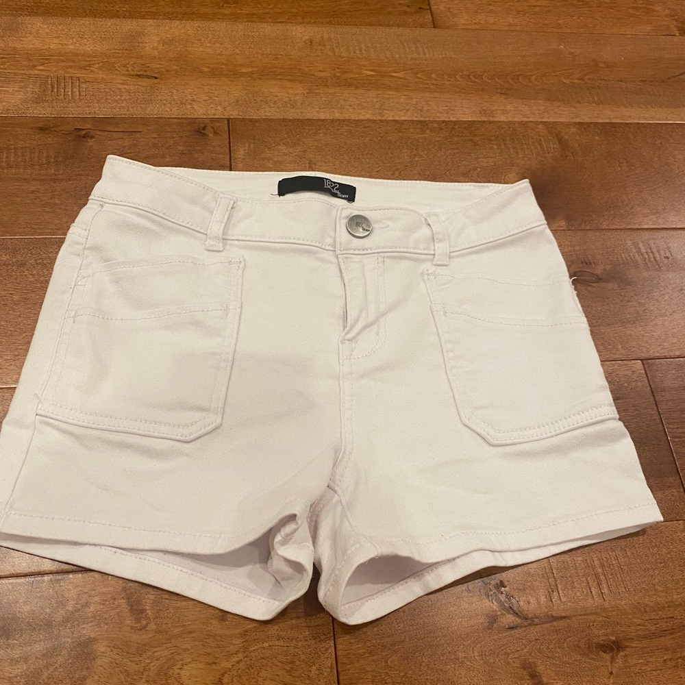 White Jean shorts
